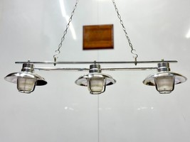 Elegant Design Old Aluminum Nautical Ceiling Pendant Chandelier Light with Shade - £382.28 GBP