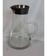 VINTAGE DOROTHY THORPE 64oz SILVER BAND ALLEGRO WATER PITCHER DH3192 - $40.00