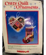 1986 Dimensions Crazy Quilt Ornaments Needlepoint Kit 9052 *NEW* zz1 - $266.32 MXN