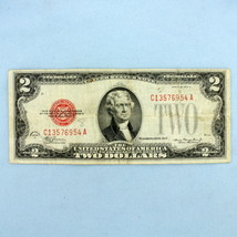 1928 or 1929 $2 Red Seal Federal Reserve Note Bill  - $439.07 MXN