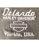 Harley Davidson T Shirt Orlando Florida Gray Mens MEDIUM Embroidered Cotton - £14.31 GBP