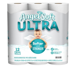 Angel Soft 2-Ply Mega Roll Bathroom Tissue3 20.0ea x 12 pack - £17.91 GBP