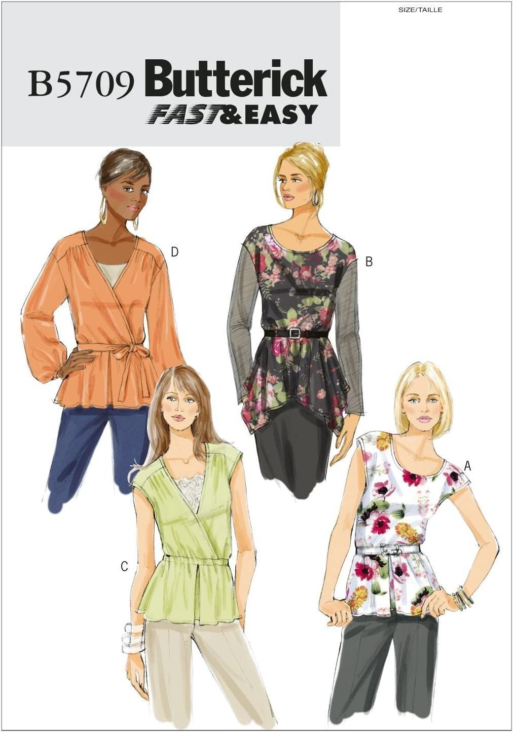 Butterick Sewing Pattern 5709 Top Tunic Belt Misses Size 16-24 - £7.10 GBP