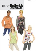 Butterick Sewing Pattern 5709 Top Tunic Belt Misses Size 16-24 - $8.96