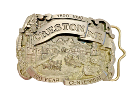 Belt Buckle Creston Nebraska NE Centennial 1890-1990 Mint 145 of 250 Ltd... - £58.57 GBP