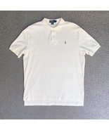 Polo Ralph Lauren Shirt Adult Large White Cotton Golf Preppy Rugby Casua... - £22.35 GBP