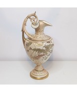 Royal Worcester Porcelain Ewer in Gilded Blush Ivory, 1309, Victorian, Antique - $905.75