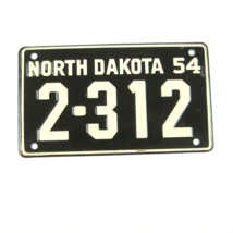 Vintage 1954 Wheaties Cereal North Dakota Metal Bicycle License Plate 2-312 - £7.81 GBP