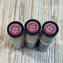 Revlon Super Lustrous 610 Goldpearl Plum Lipstick Set of 3 SEALED - $19.79