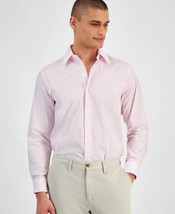 Club Room Dress Shirt Mens S 14-14.5 32/33 Pink Gingham Regular-Fit Cott... - $17.99