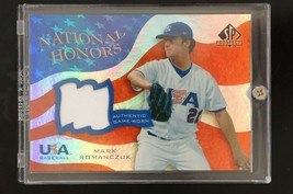 2004 SP Prospects USA Baseball Card Relic National Honors Mark Romanczuk NH-MR - £14.56 GBP