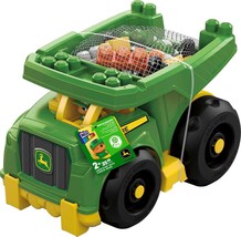MEGA BLOKS John Deere Toddler Blocks Building Toy, Dump Truck with 25 Pieces,... - £40.19 GBP