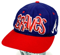 Vintage 90s Atlanta Braves Graffiti SnapBack Hat Drew Pearson MLB - $99.99