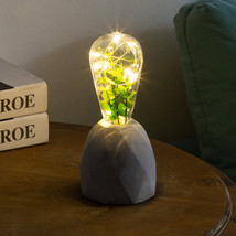LED Cement Lamp Night Light Modern Bulb Battery Bedroom Table Decoration Base - £15.97 GBP
