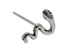 Snake Nose Stud Serpent 22g (0.6 mm) 925 Sterling Silver Straight L Bend... - £5.34 GBP
