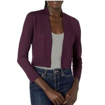 Calvin Klein Womens L Purple 3/4 Sleeves Open Front Cardigan Sweater NWT CY42 - £15.32 GBP