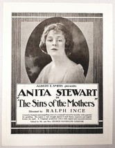 1919 Magazine Silent Movie Ad &quot;The Sins of the Mothers&quot; Starring Anita S... - £14.24 GBP