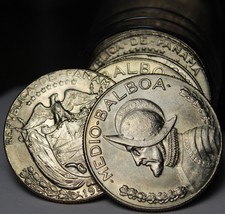 Gem Unc Roll (20) Panama 1982 Half Balboa Coins~RARE~400k Minted~Armored Bust~FS - £112.30 GBP