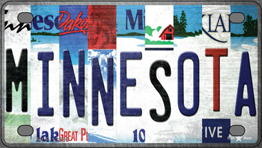 Minnesota Strip Art Novelty Mini Metal License Plate Tag - $14.95
