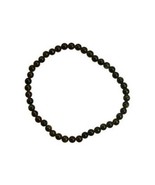 4Mm Black Obsidian Stretch Bracelet - $176.52 MXN