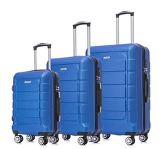 Three Piece Luggage Set (20”, 24”, 28”) Spinner Suitcase with TSA Lock - £175.02 GBP