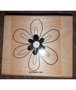 Undated Stampin Up Wood Mounted Rubber Stamp Daisy - £7.90 GBP