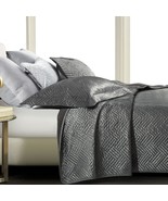 Ntbay Queen Silk Satin Quilt Set, Geometric Pattern Bedspread Luxury, Grey - €44,43 EUR