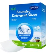 APPTRIN Laundry Detergent Sheets 120 Load,Fresh Scent Travel Laundry She... - £9.30 GBP