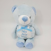 Kellytoy Blue My First Bear Lovey Plush Baby Kelly Rattle 12&quot;  Plush Toy B304 - £11.71 GBP