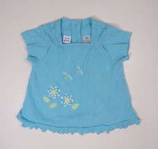 &quot;Kids Play&quot; Baby Girls Size 24M Flower Garden Spring Design Light Blue Dress-Top - £4.73 GBP
