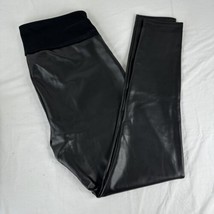 Assets By SPANX Women&#39;s  Faux Leather Leggings Black Size 1X High Rise Nice!! - £53.39 GBP