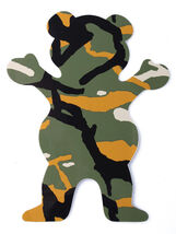 Grizzly Griptape 5&quot; Olive Tree Branch Camo Bear Stamp Skateboard Sticker... - $2.23