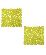 2 Pack Floral PVC Sink Mat Protector Yellow Size 11.5&quot; x 10.5&quot; Small To ... - $17.55 CAD