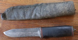 Vintage hand made knife and sheath, no name 8 inches long 1 1/4 wide - £32.01 GBP