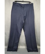IZOD Golf Pants Mens 34X32 Lightweight Performance Flat Front Navy - $14.67