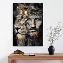 Amazing lion of judah jesus painting unique crown thumb200