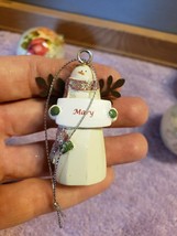 Personalized Small Snowman Angel Christmas Ornament &quot;Mary&quot; Free Shipping - £6.38 GBP