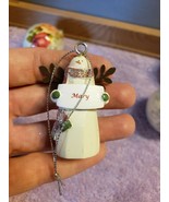 Personalized Small Snowman Angel Christmas Ornament &quot;Mary&quot; Free Shipping - £6.20 GBP