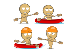 Kayak clipart, Adventure clipart, Canoe clipart, Boat, Cartoon clipart, Comics, - £2.79 GBP