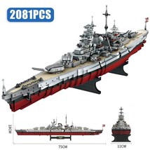 Bismarck Battleship Crusier  Detail Scale model Bricks Blocks Model Building War - £134.31 GBP