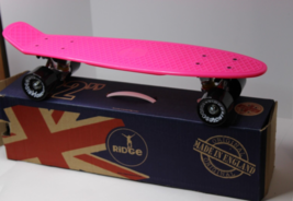 Ridge Mini Cruiser Skateboard British Pink w Black  Wheels 22” w Box New England - $27.69