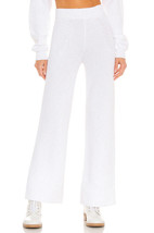 Adam Selman Sport Carbon38 Sequin Rib Knit Lounge Pants White w/Gold Seq... - $58.00