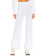 Adam Selman Sport Carbon38 Sequin Rib Knit Lounge Pants White w/Gold Seq... - $79.32 CAD