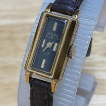 Vintage Anne Klein Lady 17 Jewels Gold Tone Rectangle Hand-Wind Mechanical Watch - £15.80 GBP