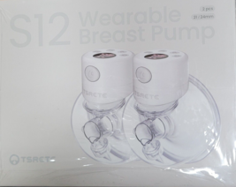 TSRETE S12 Double Wearable Hands-Free Breast Pump - Pink / 24mm
