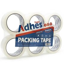 ADHES Heavy Duty Packing Tape, 6 Rolls, 1.88 Inch x 55 Yards, 2.7 mil Cl... - $23.76