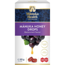 Manuka Health Manuka Honey Drops Blackcurrant 15 Pack 65g - £59.84 GBP