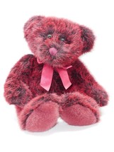 VTG 12&quot; Russ Berrie Romanoff Burgundy Red Plush Teddy Bear Stuffed Animal - £7.85 GBP