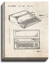 Apple Personal Computer Patent Print Old Look on Canvas - $39.95+