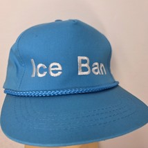 VINTAGE ICE BAN BLUE SNAP BACK ROPE  EMBROIDERED TRUCKER HAT - $14.84